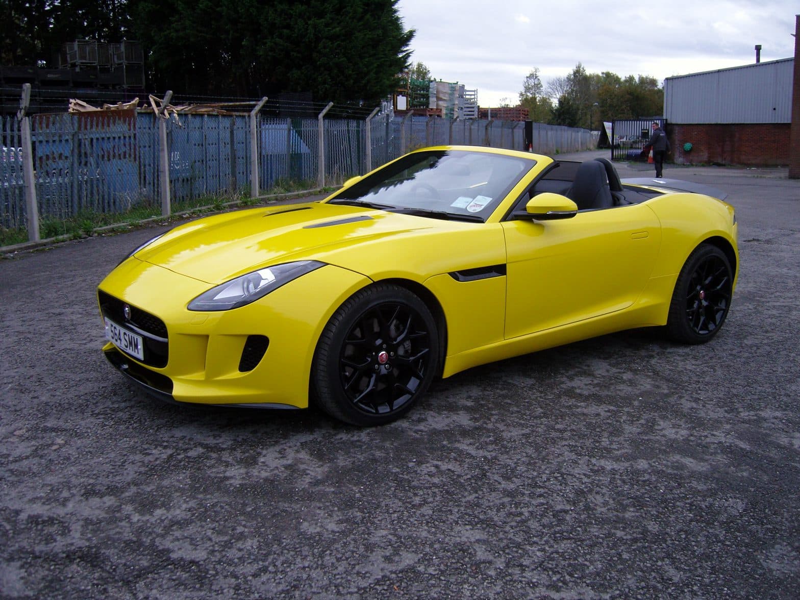jaguar f type - yellow wrap manchester